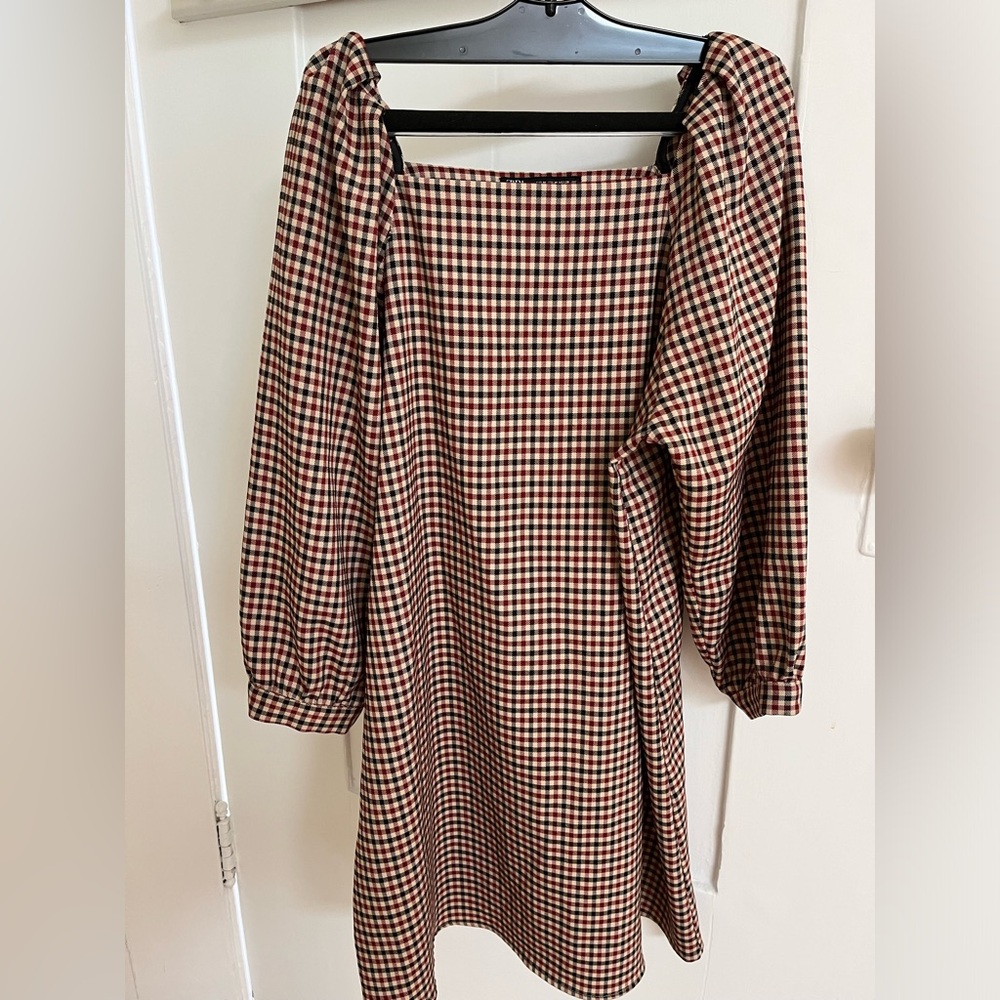 Zara plaid dress, size M